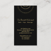 *~* Gold Geometric Mandala Sacred Geometry Boho Visitekaartje (Achterkant)