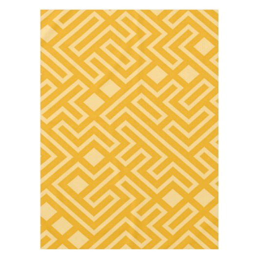 Gold Geometric Maze Table Cloth Tafelkleed (Voorkant)