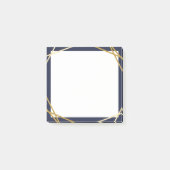Gold Geometric Midnight Blue 3"x3" notities Post-it® Notes (Voorkant)