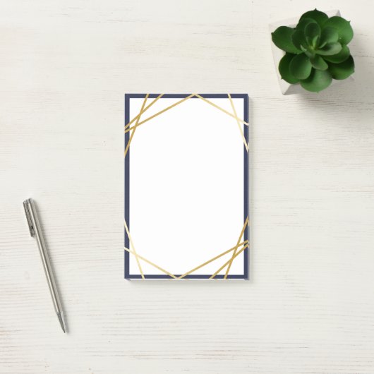 Gold Geometric Midnight Blue 4*6 Notes (Kantoor)
