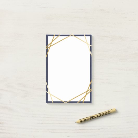 Gold Geometric Midnight Blue 4*6 Notes (Op bureau)