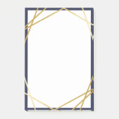 Gold Geometric Midnight Blue 4*6 Notes (Voorkant)
