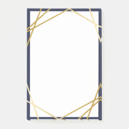 Gold Geometric Midnight Blue 4*6 Notes