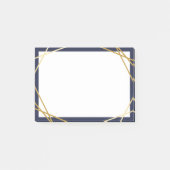 Gold Geometric Midnight Blue 4"x3" notities Post-it® Notes (Voorkant)