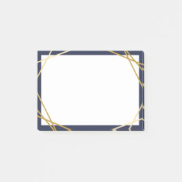 Gold Geometric Midnight Blue 4"x3" notities Post-it® Notes