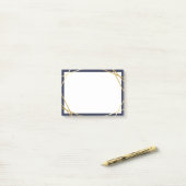 Gold Geometric Midnight Blue 4"x3" notities Post-it® Notes (Op bureau)