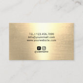 Gold Geometric Paarse Glitter Beauty Salon Visitekaartje (Achterkant)