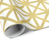 Gold Geometric Pattern Cadeaupapier (Rol Hoek)