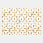 Gold geometric pattern Christmas colors back Inpakpapier Vel (Voorkant)