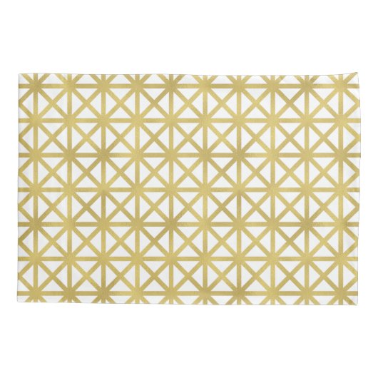 Gold Geometric Pattern Kussensloop (Achterkant)