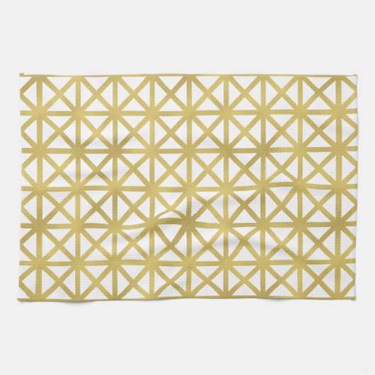 Gold Geometric Pattern Theedoek (Horizontaal)