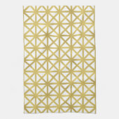 Gold Geometric Pattern Theedoek (Verticaal)