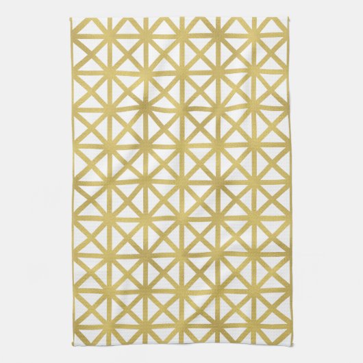Gold Geometric Pattern Theedoek (Verticaal)