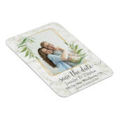 Gold Geometric Photo Wedding Save the Date Magneet (Rechterzijde)