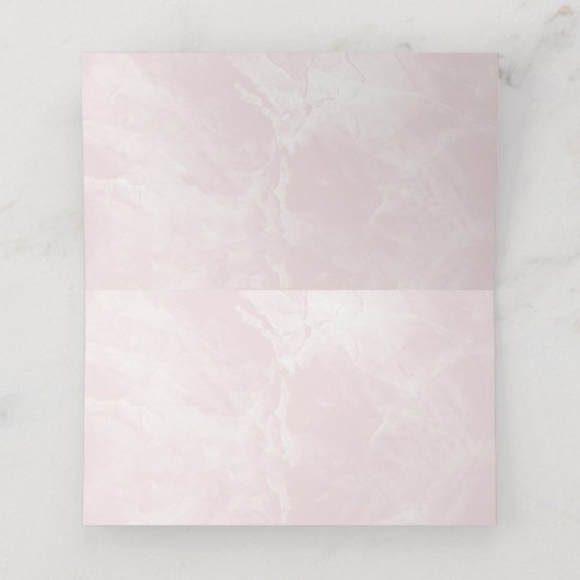 Gold Geometric Roze Marble Wedding Table Place Plaatskaartje (Binnenkant ongevouwen)