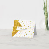 Gold Geometric Shapes & Hearts Pattern Bedankkaart (Voorkant)