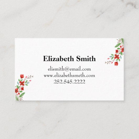 Gold Geometric Simple Eucalyptus Greenery Visitekaartje (Achterkant)