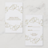 Gold Geometric Triangles Modern Glam Refer Friend Aanbevelingskaartje (Voorkant / Achterkant)