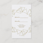 Gold Geometric Triangles Modern Glam Refer Friend Aanbevelingskaartje (Achterkant)
