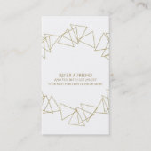 Gold Geometric Triangles Modern Glam Refer Friend Aanbevelingskaartje (Voorkant)