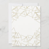 Gold Geometric Triangles Moderne Birthday Party Kaart (Achterkant)