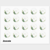 Gold Geometric Tropical Green Monstera lekt Ronde Sticker (Vel)