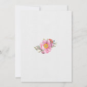 Gold Geometric | Violet Floral Bouquet Wedding Kaart (Achterkant)