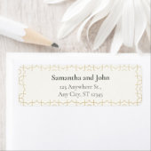 Gold Geometric Wedding Return Address Labels (Insitu)