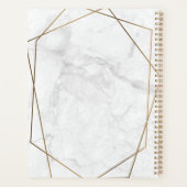 Gold Geometric White Marble Abstracte Business Planner (Achterkant)