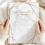 Gold Geometric White Marble Abstracte Business Planner<br><div class="desc">Verhoog uw planning en organisatie met deze stijlvolle business planner. Het chique ontwerp heeft een witte marmeren achtergrond met abstracte gouden geometrische accenten,  waardoor een moderne en professionele uitstraling ontstaat. Met voldoende ruimte voor notities,  afspraken en doelen, </div>