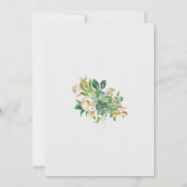 Gold Geometric | Wit-Floral Foliage Wedding Kaart (Achterkant)