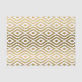 Gold geometrisch patroon op witte achtergrond tissuepapier (Voorkant)