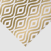 Gold geometrisch patroon op witte achtergrond tissuepapier (Detail)