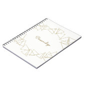 Gold Geometrische driehoeken Modern Glamour Chic G Notitieboek (Linkerzijde)