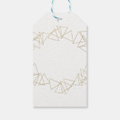 Gold Geometrische driehoeken Moderne Glamour Chic  Cadeaulabel (Achterkant)