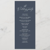 Gold geometrische lijst bladbruiloft programmakaart (Achterkant)