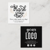 Gold gepersonaliseerde bestelling dank u vierkante visitekaartje (Voorkant / Achterkant)