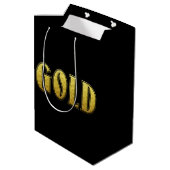 Gold Gift Bag Medium Cadeauzakje (Achterkant Gekanteld)