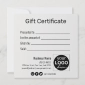 Gold Gift Box Glitter Snowflakes Black Cadeaukaart (Achterkant)