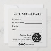 Gold Gift Gold Snowflakes kerstcadeaukaart (Achterkant)