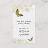 *~* Gold Gilded Gold Gilded Butterfly White Visitekaartje (Achterkant)