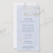 Gold Gilded Roos Waterverf Wedding Menu (Voorkant)