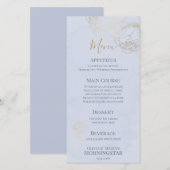 Gold Gilded Roos Waterverf Wedding Menu (Voorkant / Achterkant)