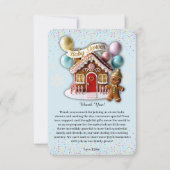 Gold Gingerbread House Baby shower Bedankkaart (Voorkant)