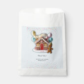 Gold Gingerbread House Baby shower Bedankzakje (Voorkant)