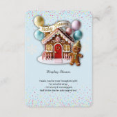 Gold Gingerbread House Baby shower Informatiekaartje (Voorkant)