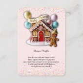 Gold Gingerbread House Baby shower Informatiekaartje (Voorkant)