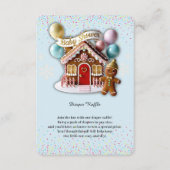Gold Gingerbread House Baby shower Informatiekaartje (Voorkant)