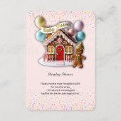 Gold Gingerbread House Baby shower Informatiekaartje (Voorkant)