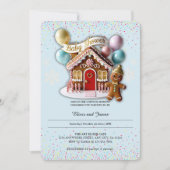 Gold Gingerbread House Baby shower Kaart (Voorkant)